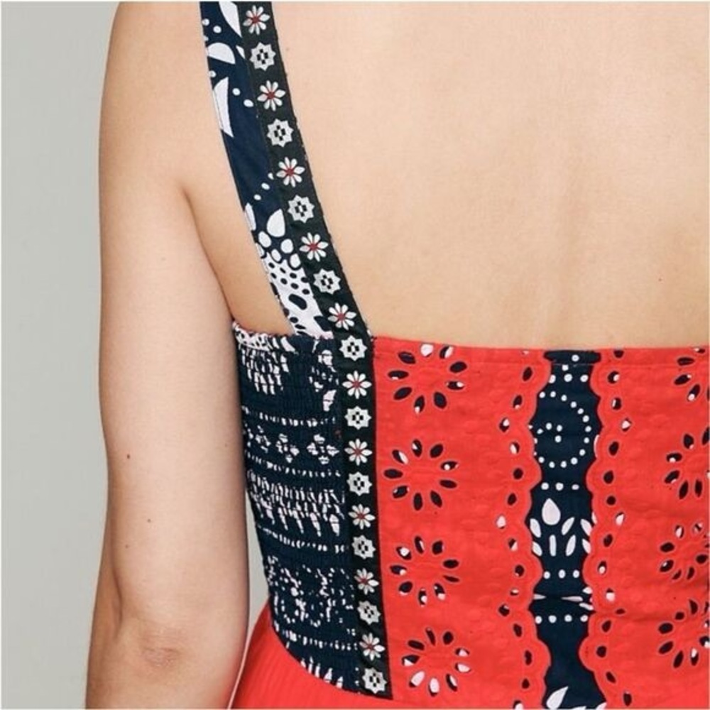 Free People Bossa Nova Eyelet Boho Hi-Low Maxi Dress Red Size 4 - Picture 5 of 7